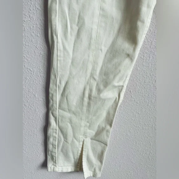 NWT NASTY GAL WHITE WOMENS SPLIT FRONT JEANS SIZE 9 Organic Cotton - Picture 2 of 5